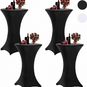 Solid Stretch Spandex Commercial Table Cover Washable Tablecloth Fitted Rectangular Table for Party DJ Table Banquet Trade Show
