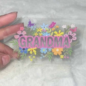 Custom Heat Press Flower Stickers UV DTF Print t Shirt Clothing Heat Transfer Fabric Dtf Transfers Designs