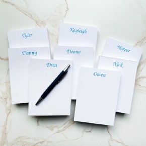 Custom Monogram Notepad Stationery Personalized Name and Initials Notepad Co Worker Gift Teacher Notepad Marketing Material