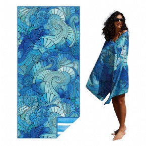 Custom Microfiber Thin Lightweight Beach Towel Printed Beach Towels Quick Dry Fast Absorbent Sand Free Beach Towel