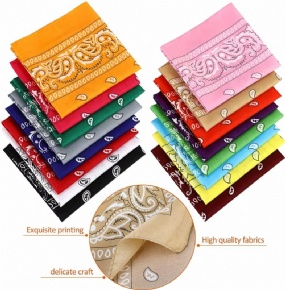 Custom Logo Fans Cotton Bandana Square Face Cover Party Supplies Polyester Cotton Material Scarf Chef Gift Face Mask Scarf