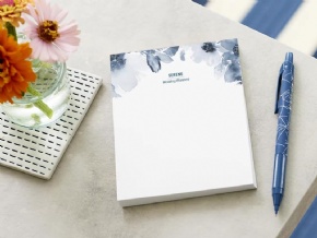 Custom Monogram Notepad Stationery Personalized Name and Initials Notepad Co Worker Gift Teacher Notepad Marketing Material