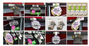 Custom Shelf Wobblers Round Shape With Brand Logo Printed Adhesive Promotion Tag For Sale Sign Supermarket Shelf Display