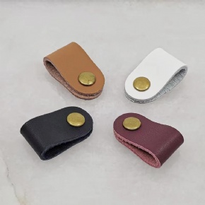 Leather Foldable Taco Organizers-Portable Multifunction Cord Keeper for Bags Travel & Home Tech Gift with Recycled Leather