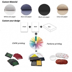 Premium Quality Custom Face And Back Printing Playing Cards 300gsm Art Paper Glossy Varnish Poker Deck For Casino Games