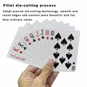 Premium Quality Custom Face And Back Printing Playing Cards 300gsm Art Paper Glossy Varnish Poker Deck For Casino Games